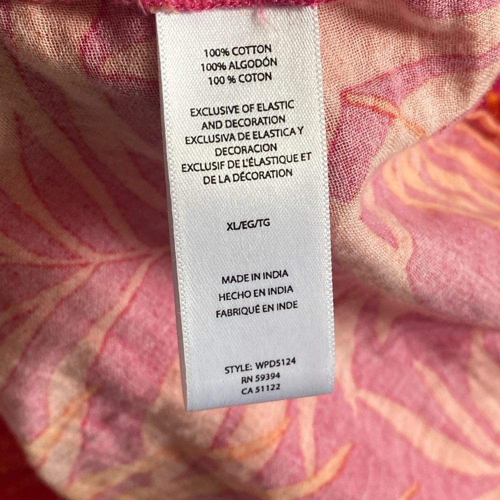beachlunchlounge Pink & Orange Tropical Tie-Shoulder Sundress - Picture 4 of 5